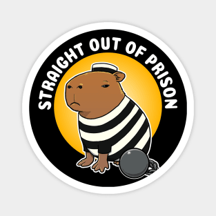 Straight out of prison Capybara Jail Magnet